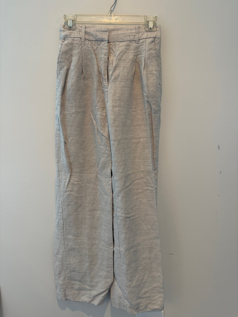 Aritzia Effortless Pant Light Beige Wide-Leg Trousers